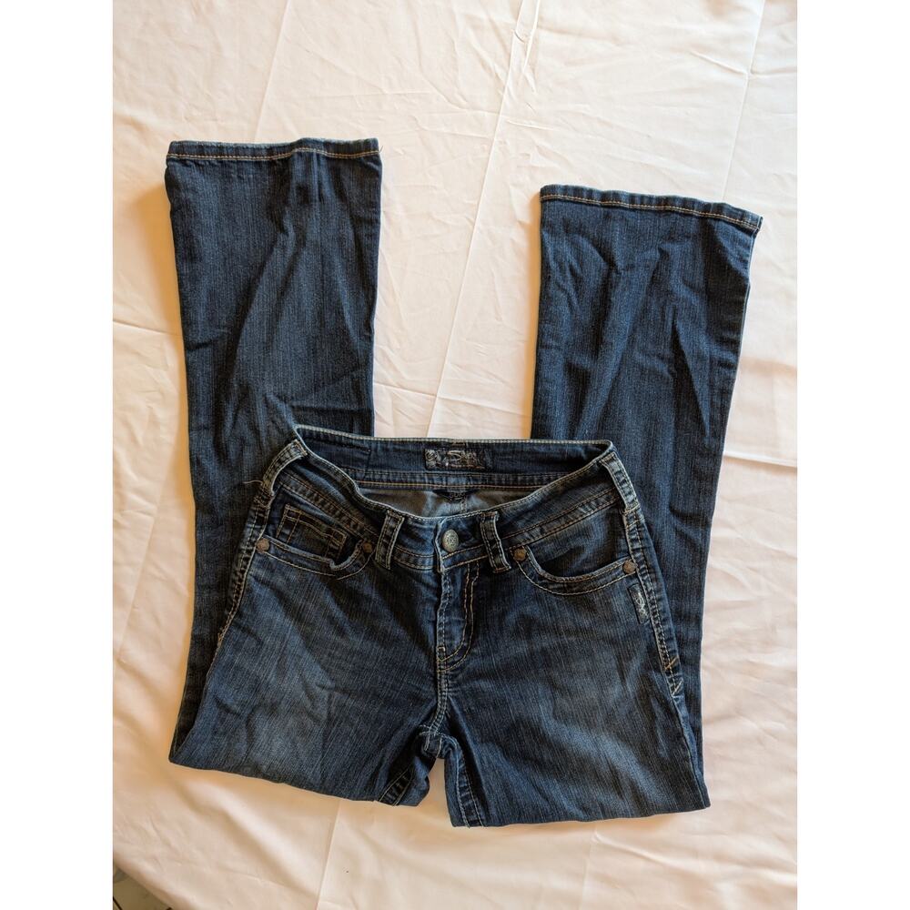 Silver Jeans Women's Bootleg Leg Jeans - Dark Blue